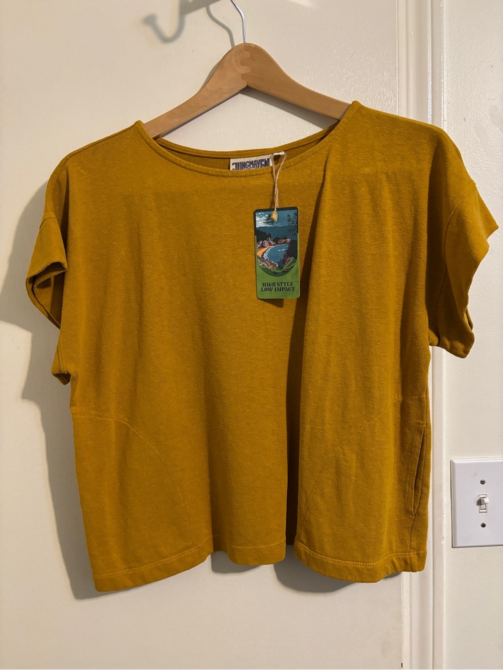 NWT Jungmaven Taos Top | Size s | Spicy Mustard (deep yellow)
